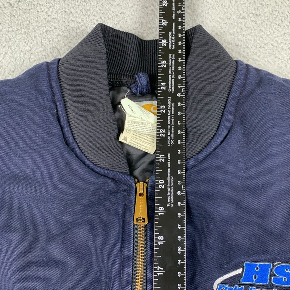 VIntage Carhartt Vest Mens 2XL XXL Blue Arctic Quilted Lined Duck Made In USA - Picture 8 of 12